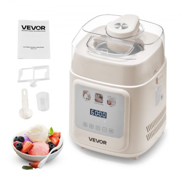 JYYSJSBQLJ1K0FA4S001V1 1 qt. Upright Automatic Ice Cream Maker with Built-in Compressor