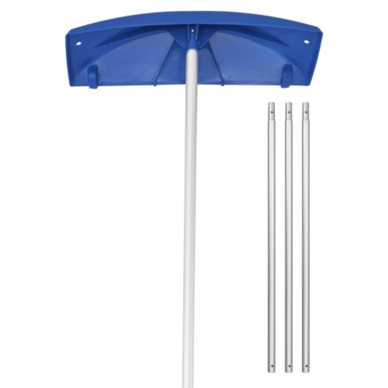 Snow Roof Rake - 24 in. PP Plastic Blade - 3.8-18.2 ft. Adjustable Roof Snow Scraper with Wheels - Anti-Slip Handle Snows Removal Tool