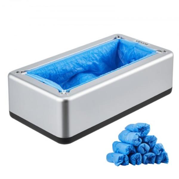 SDXTJYCXXTMB0GXXD001V0 Shoe Cover Dispenser - Automatic with Non-Slip Disposable Covers - US Size 11 - Silver - 100 Piece