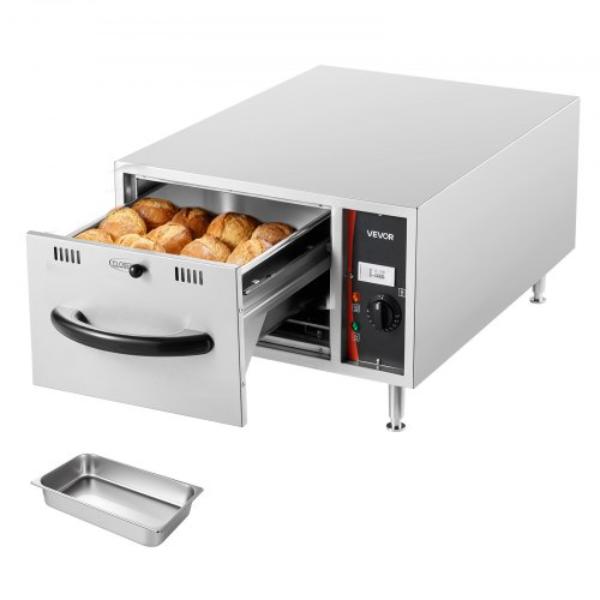 Picture of Vevor BWCTDLSZX1G0IG6Y9001V1 Commercial Electric Drawer Warmer - Single-Drawer Stainless Steel Food Warmer - Freestanding Slim Warming Drawer Cabinet