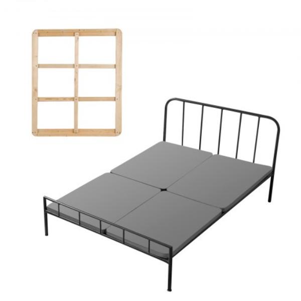PJCBQUEENCCHLXZ07001V0 Queen Size Bunkie Board - 1.5 in. Bed Board Slats - Wooden Mattress Support - Gray - 4 Piece