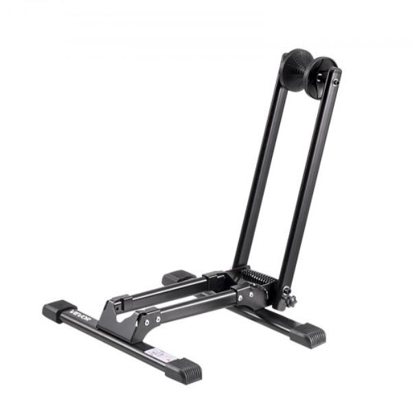 JYZXCTFJHSHJ90BL0001V0 Bike Rack for 20 to 29 in. Mountain & Road Bikes - Alloy Steel Rust-Resistant Floor Stand - Foldable Bicycle Stand - Black