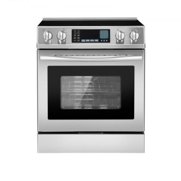 Picture of Vevor DTLKDL30YCSJ2KJQ8001V8 30 in. Electric Range Oven - 4.8 cu. ft. - Compact Freestanding Oven - Stainless Steel Kitchen Stove - 5 Burners - Timer - Self-Cleaning - Storage Drawer