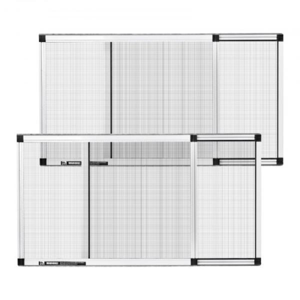 Adjustable Window Screen - 15 x 21- 40 in. - Aluminum Frame - Durable Mesh - Horizontal or Vertical Adjustable Installation - Pack of 2