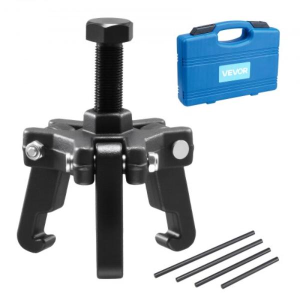 Harmonic Balancer Puller Kit - Adjustable 3-Jaw Puller for Most Late Model Vehicles - 3-Jaw Pulley Puller Set with 4 Forcing Rods