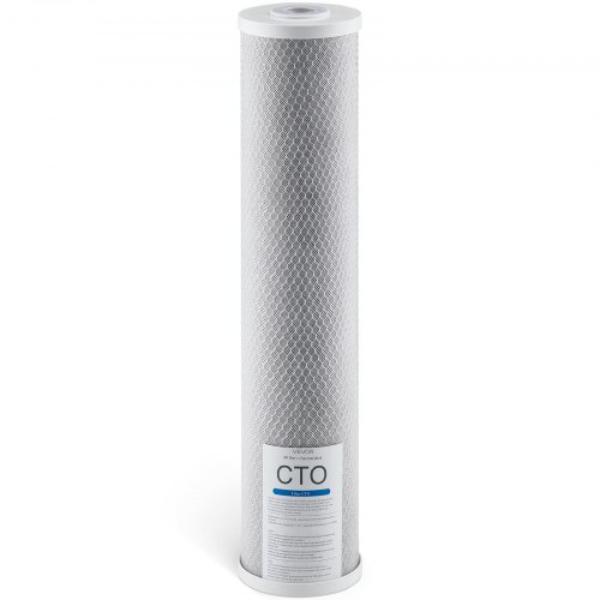 Picture of Vevor QWSGLQLXCTOGAJTDO001V0 Whole House Water Filter Replacement Cartridge - 4.5 x 20 in. CTO Carbon Block - Replacement Filter for 3-Stage Whole Home Water Filtration System
