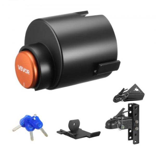 QTSTCTTSZZQXHKILC001V0 Heavy-Duty Trailer Hitch Lock for 2.312 in. Couplers - Corrosion-Resistant - Includes 3 Keys - Anti-Theft