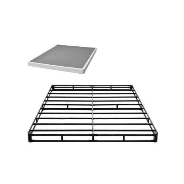 Box Spring - Queen Size Bed Frame - Washable Fabric Cloth - Heavy Duty Metal Frame - 4 in. Mattress Foundation - 3500 lbs Max - Easy Assembly