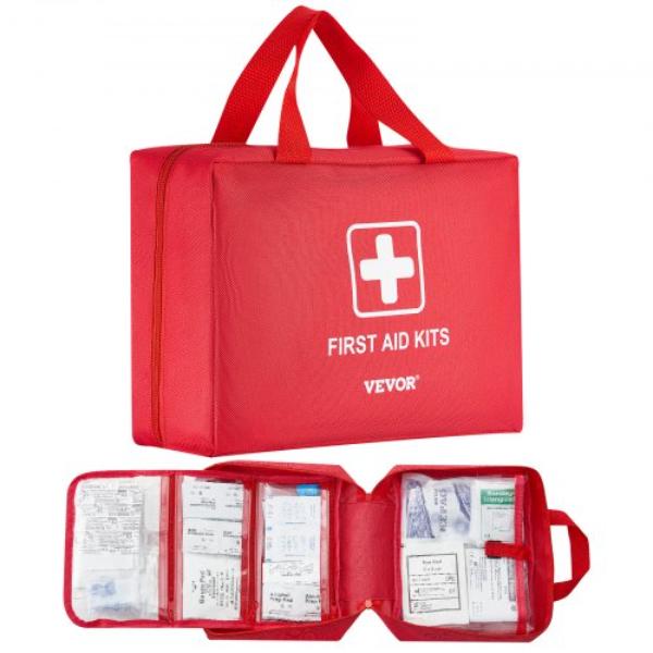 First Aid Kit - 600D Nylon Large Survival First Aid Bag for Home - Car - Office - Travel - Camping - Truck - Hiking - Sports - 420 Piece