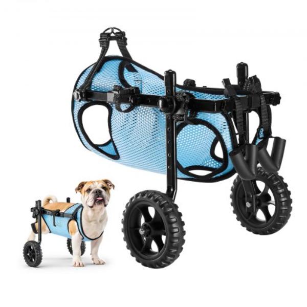 Dog Wheelchair for Back Legs - Adjustable 2 Wheels Pet Wheelchair - Mobility Support Wheel Chair for Disabled Injured Dogs up to 33 lbs - Medium
