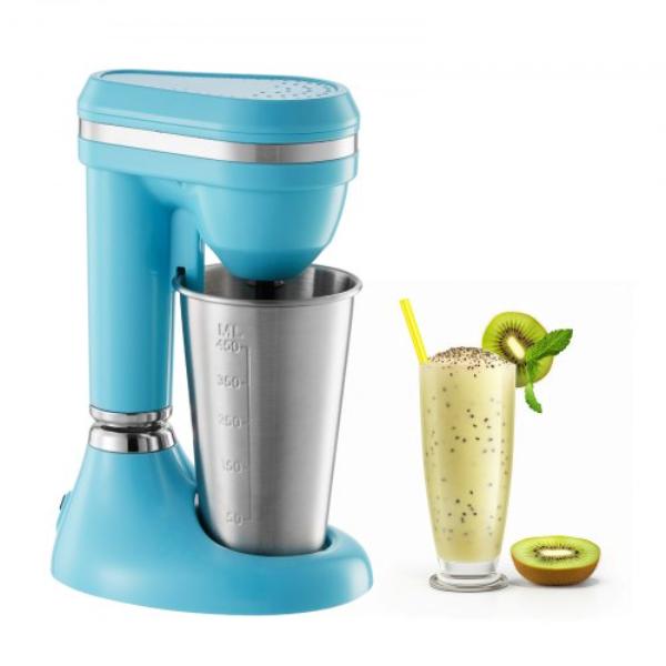 Picture of Vevor MNNXJQXSLJXS3M8RS001V1 Milkshake Maker - 100W Single Head Drink Mixer Blender Machine - Dual-Speed Adjustment - Stainless Steel Cup for Home - Kitchen - Bar & Beverage Shop
