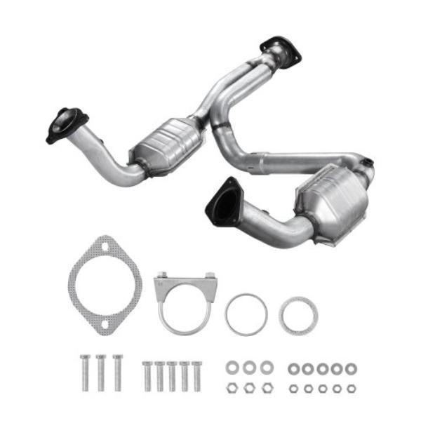 Catalytic Converter with Cadillac Escalade & Chevy Avalanche Silverado Suburban Tahoe - Front - Left - Right - Replacement OE 15756278 - 50366