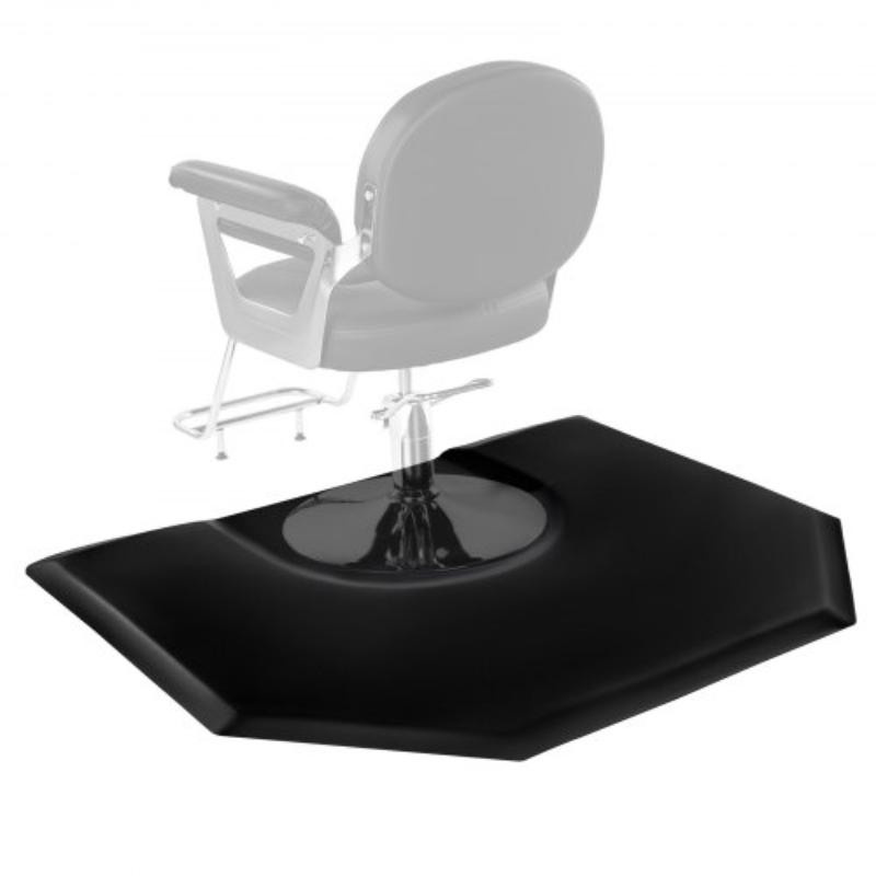 Salon Mat for Hair Stylist - 4 x 5 ft. Hexagon Salon Chair Mat Anti Fatigue - 1 in. Thickened Barber Shop Floor Mat with Round Cut Out