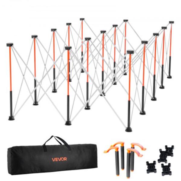 Portable Folding Workstand - 8.05 x 4.13 ft. Collapsible Workbench - 6000 lbs - No Assembly Foldable Work Stand with Storage Bag