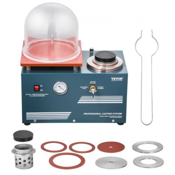 Vacuum Investing Casting Machine - 290W Power - 3 CFM Pump - Bell Jar - 11 x 11 in. Workbench - Casting Machine for Jewelry & Metal