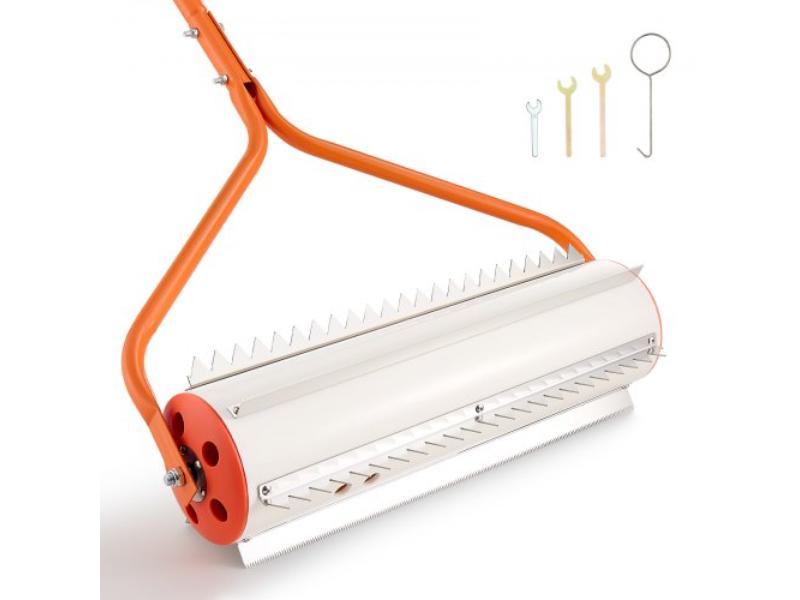 Lake Weed Roller - 18 ft. Weed Removal Tool - Muck Razer Aquatic Tiller - Rid Roots & Muck - 6 Stainless Steel Blades - 5 Aluminum Handles