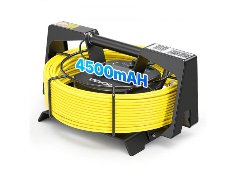 Sewer Camera - 164 ft. Drain Pipeline Camera - IP68 Plumbing Camera with Light - 12 LEDs - Wireless Wi-Fi for Sewer Duct Inspection