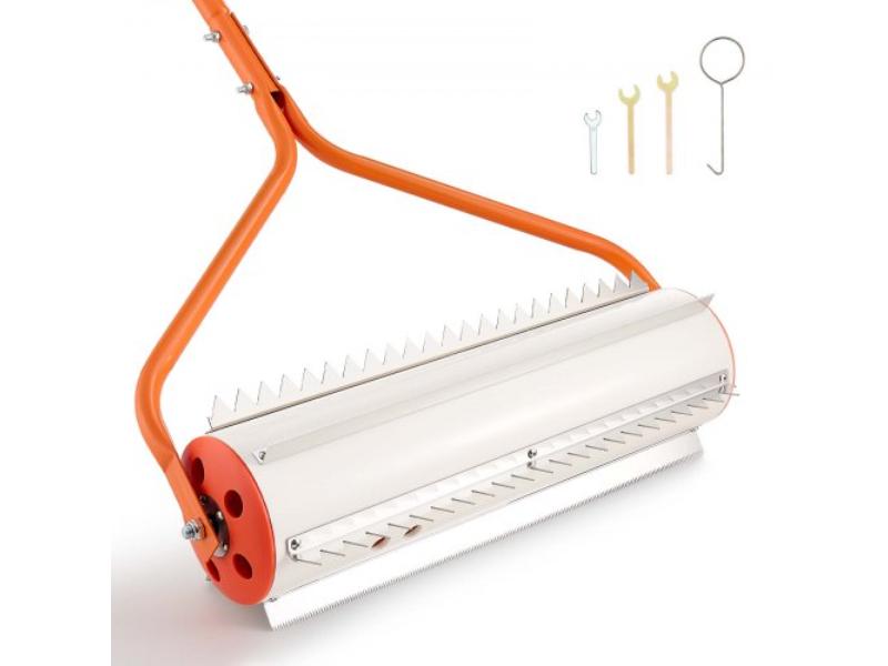 Lake Weed Roller - 20 ft. Weed Removal Tool - Muck Razer Aquatic Tiller - Rid Roots & Muck - 6 Stainless Steel Blades - 6 Aluminum Handles