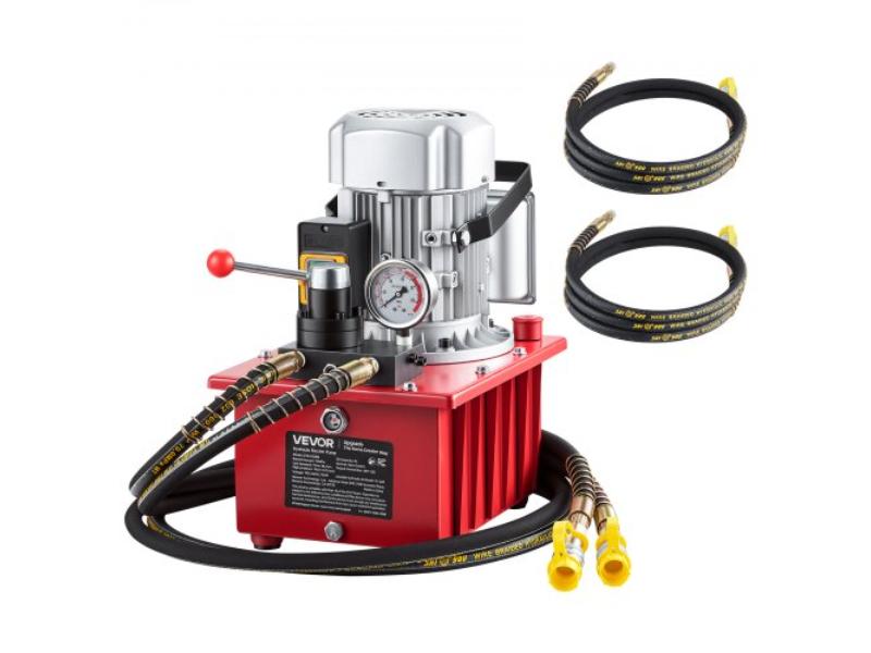 Electric Hydraulic Pump - 750W 10 000 PSI - 120V Double Acting Electric Driven Hydraulic Pump Power Pack Unit - 2.1 Gal for Punching & Bending
