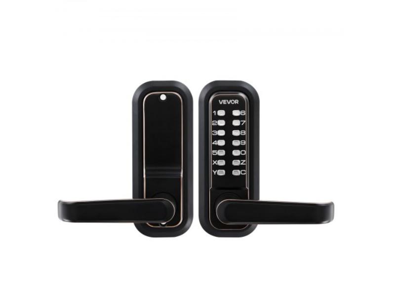 Mechanical Keyless Entry Door Lock - 2.0 Code Upgrade - 4-7 Digits Code - Single-Sided Push Button Keypad - Auto Locking - Oil-Rubbed Bronze