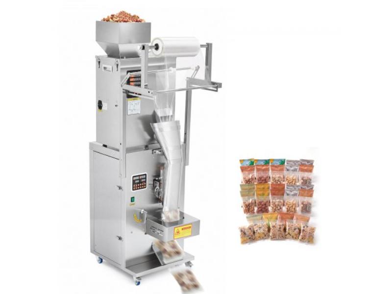 Powder Filling & Sealing Machine - 10-500 g Automatic Particle Granule - Stainless Steel for Coffee Beans - Grains - Tea & Spices - Silver