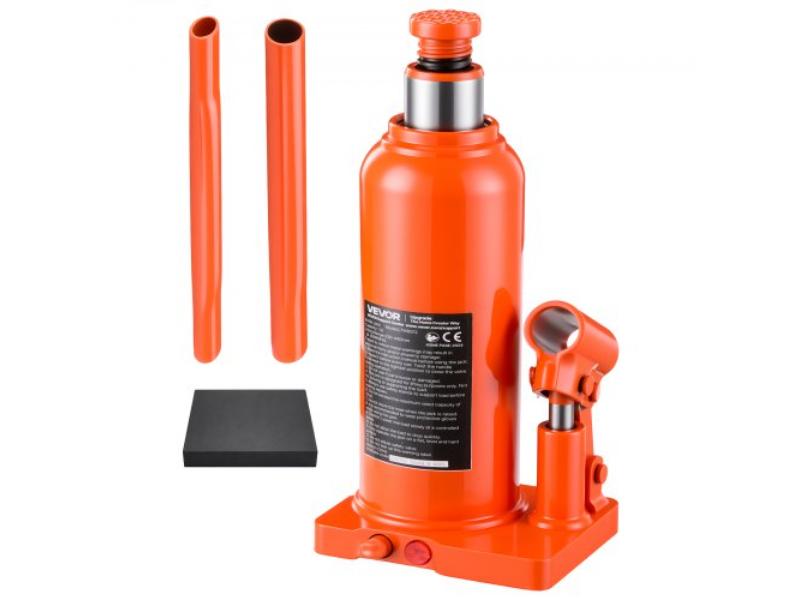 Hydraulic Bottle Jack - 12 Ton - 9.06 in. -17.32 in. Lifting Range for Heavy-Duty Pickup Truck - Medium-Duty Truck - RV - Auto Repair & House Lift