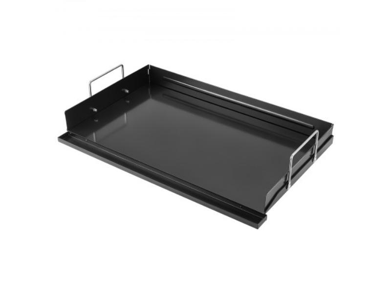 Carbon Steel Griddle - 25 x 16 in. Pre-Seasoned Flat Top - Non-Stick - Even Heat Distribution for BBQ, Gas Grill, Stove & Oven - Black