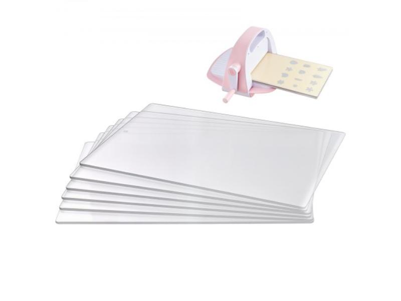 Cutting Plates - 12.13 x 8.5 x 0.12 in. - Clear Polycarbonate for Die Cutting Machine KM-1885 for Scrapbooking & Card Making - Pack of 6