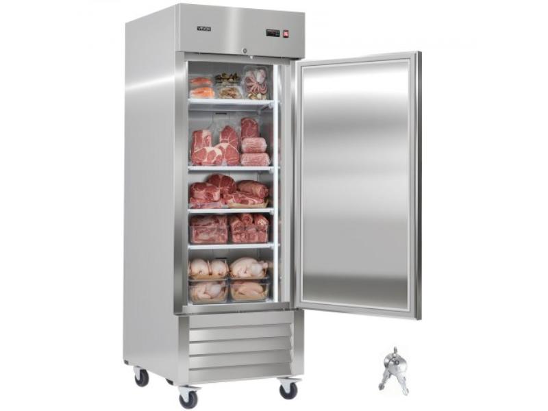 11 to 14 Deg F Commercial Reach-In Freezer - 29 in. - 22 cu ft. Stainless Steel - Single Door - Auto-Defrost - 4 Adjustable Shelves