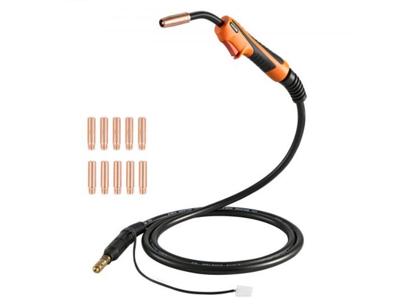 MIGHQLINCOLN4EQ6N001V0 MIG Welding Gun - 100A with 10 ft. Cable - Replacement for Lincoln Magnum 100L-K530-5 Mig Welding Contact Tips - Pack of 11