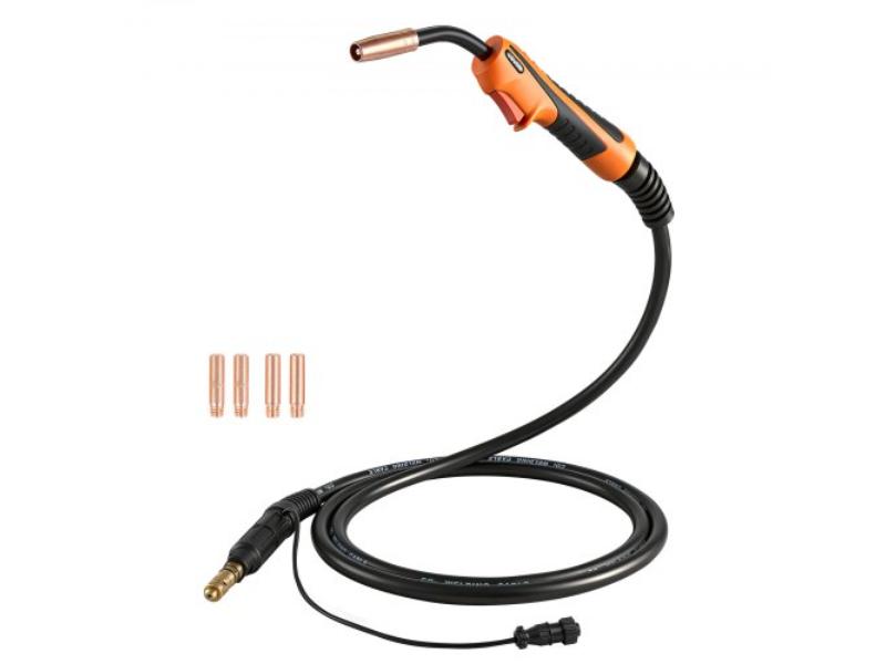 MIGHQLINCOLN8TFKV001V0 MIG Welding Gun - 100A with 10 ft. Cable - Replacement for Lincoln Magnum 100L & K530-6 Mig Welding Contact Tips - Pack of 5