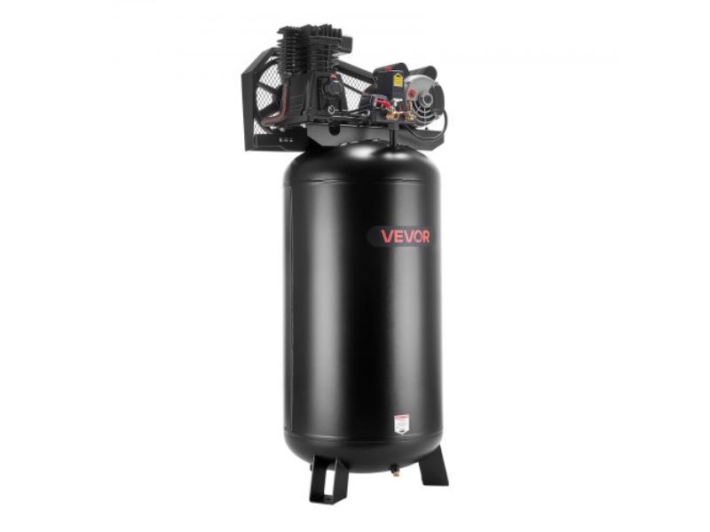 Air Compressor - 60 gal - 3.7HP - 8 SCFM at 90 PSI - Max 155 PSI - Oil-Lubricated for Industrial Manufacturing & Large Workshops