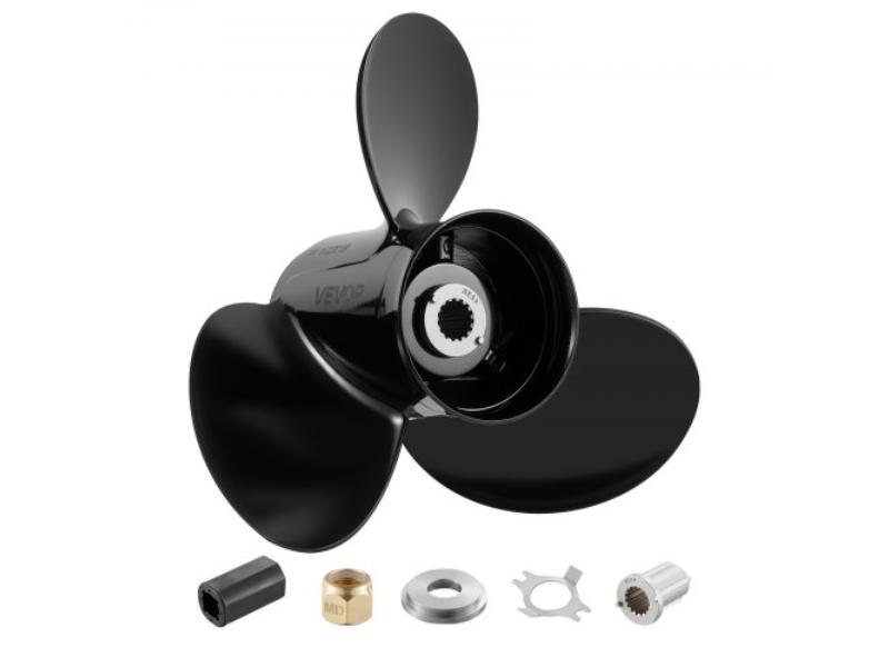 Outboard Propeller - Upgrade OEM 15 Spline Tooth Aluminum for Mercury-Mariner Engines 135-300 HP - 4.75 in. Gearcase - 3-Blade - RH