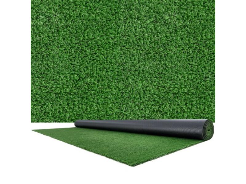 Artificial Grass - 18 x 10 ft. Fake Turf Rug 0.6 in. Pile Height Synthetic Lawn Carpet for Patio - Garden - Balcony - Outdoor & Indoor Decor - Green