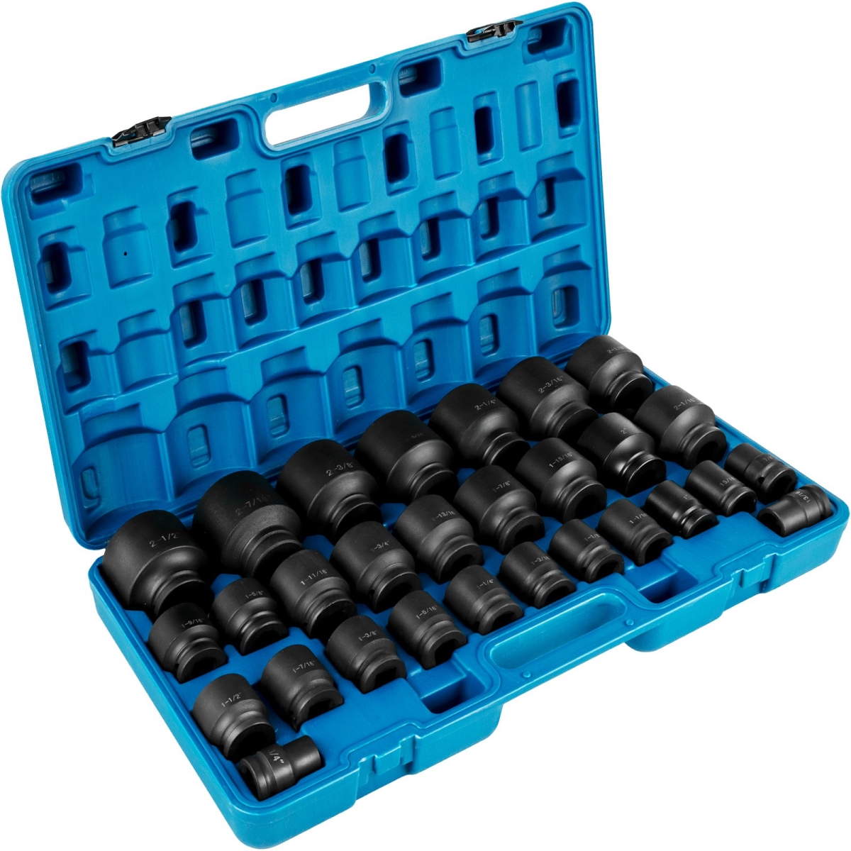 Impact Sockets Set 3/4 Inch Drive 29 PCS 3/4 inch - 2-1/2 inch 6-Point Set, 29PK