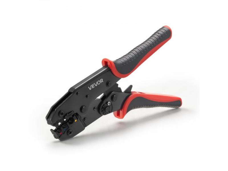 Crimping Tool - 22-10 AWG Ratcheting Wire Crimper - Labor-Saving Electrical Terminal Pliers with Clear Markings - Adjustable Force