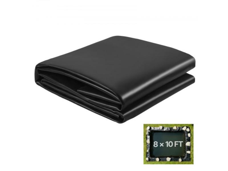 CTFSM810FTHS3KU7S001V0 Pond Liner - 8 x 10 ft. - 45 Mil Thickness - EPDM Rubber for Outdoor Ponds - Durable & Leakproof, Black