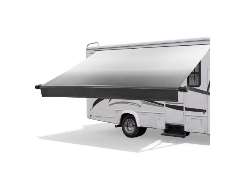20.06 ft. Motorized Electric Retractable RV Awning Complete Kit with Aluminum Alloy Frame & Waterproof Fabric, Gradient Black