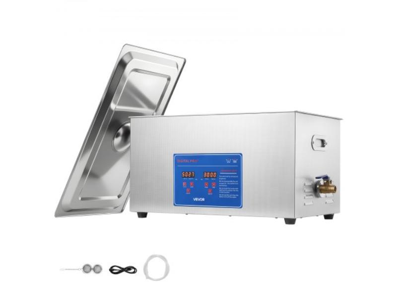 Ultrasonic Cleaner - 22L-Class Capacity - 40kHz - Digital Time & Temp Control - Stainless Steel Cleaning Machine for Auto Parts & Glasses