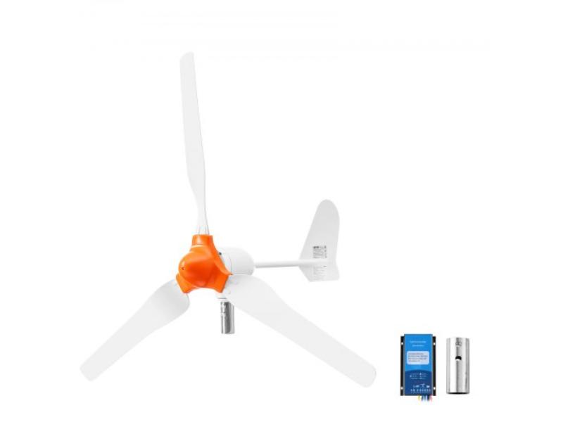 1000W 12V Wind Turbine Generator - 3-Blade Kit with Hybrid Controller - Efficient 3-Phase AC Generator for RV - Boat - Home & Farm