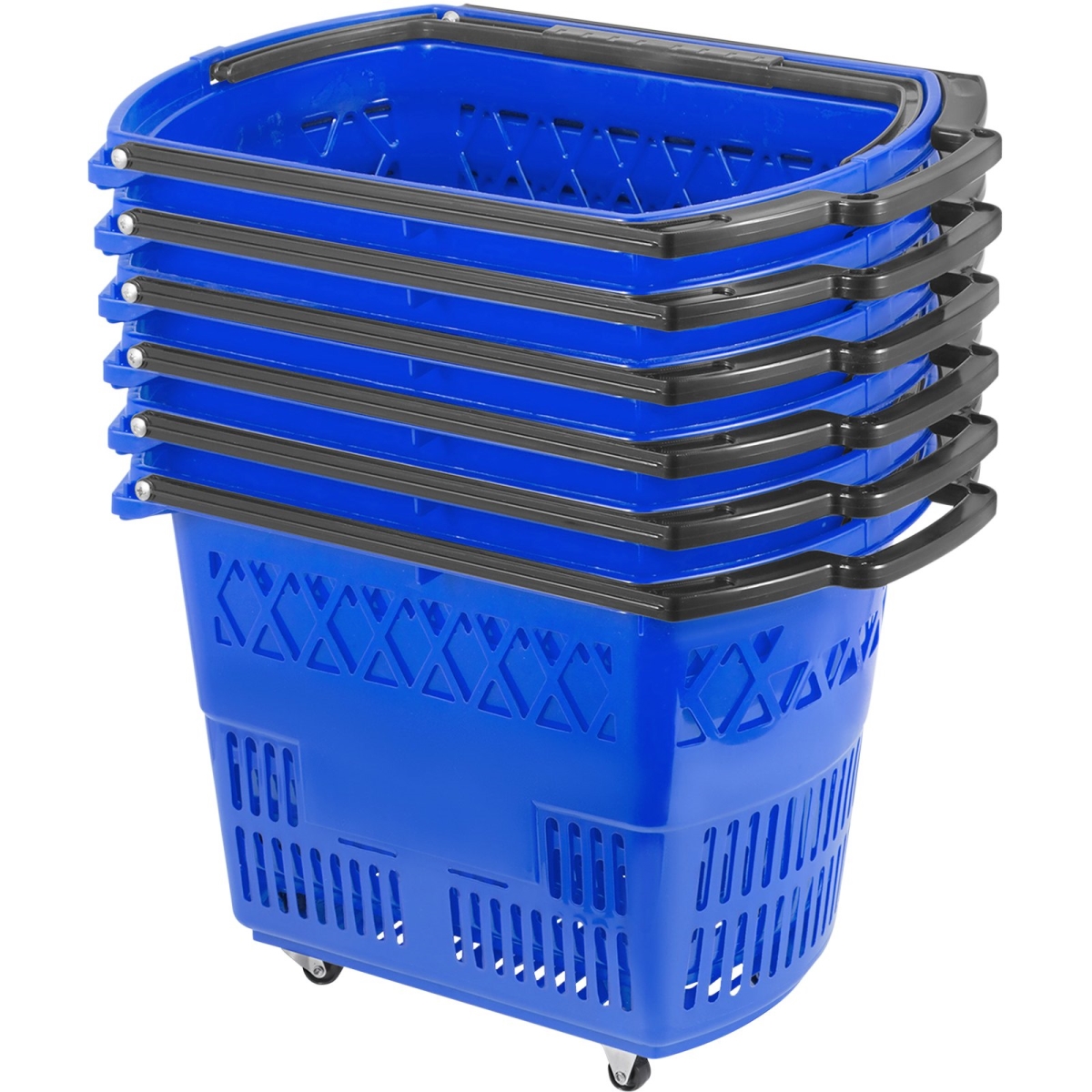 Picture of Vevor GWCHLZLGGWLLS6ZZ1V0 Portable Shopping Basket Set&#44; Blue - 6 Piece