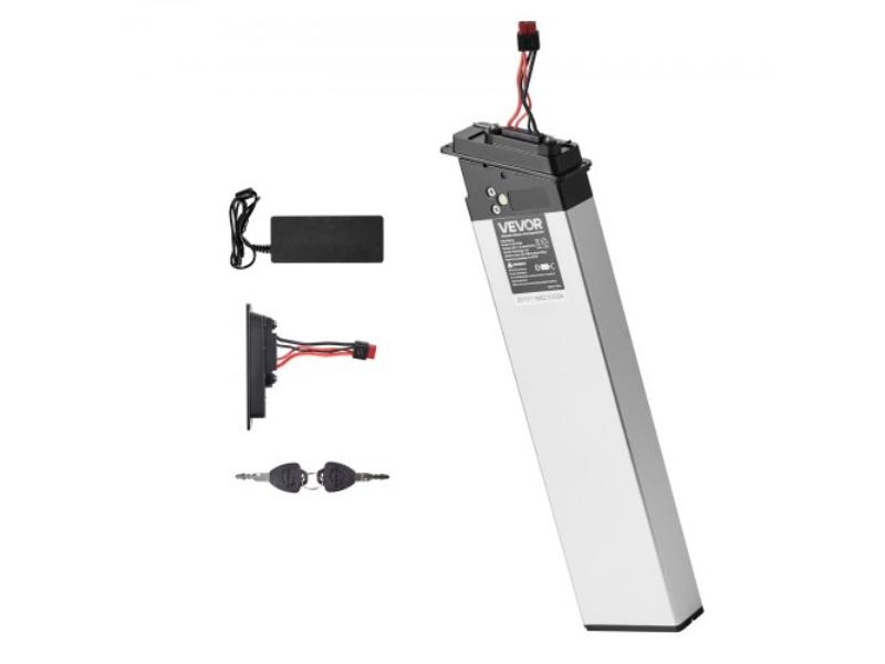 DDZXCDCZDZXC3GE24001V1 Folding Ebike Battery - 48V 10.4Ah Lithium Battery Pack with BMS - 3A Charger - Lock for 1000W E-Bike Motor