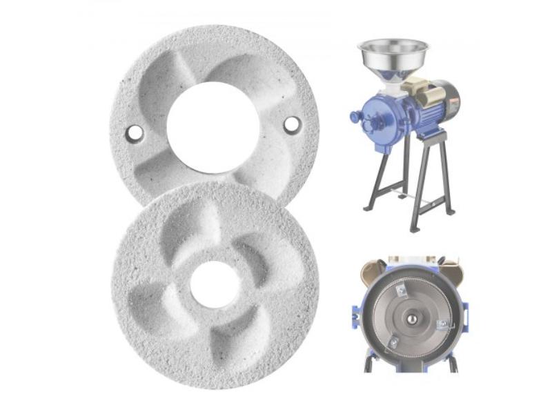 Grinding Sheets for Electric Grain Mill Grinder - Marble Dry & Wet Grinding Discs - Replacement Grinding Plates for GM of 2 - Pack of 002