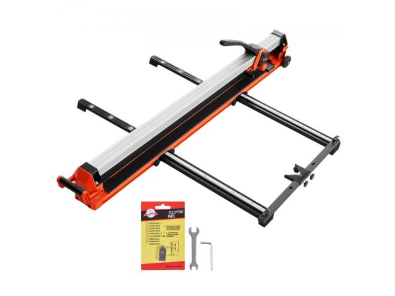 Manual Tile Cutter - 47.2 in. - Upgraded Rail & Sliding Head - Precision Alignment Guide for DIY Pros - Ceramic - Floor & Wall Tiles, Orange