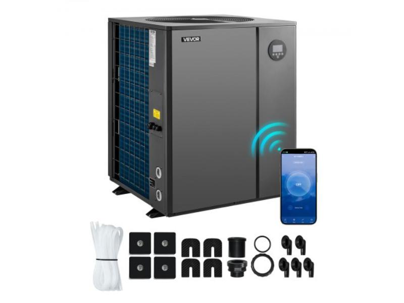 Pool Heat Pump - Max 104790 BTU Electric Pool Heater for In-Ground up to 27738 gal - All-DC Inverter Technology - Wi-Fi & App Remote Control