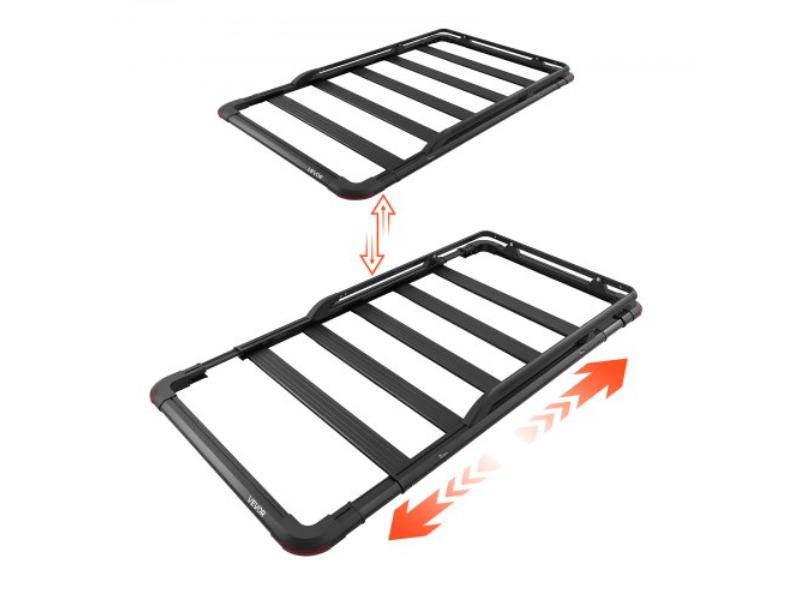 Roof Rack Cargo Basket - 64 x 39 x 4.53 in. - Heavy Duty Roof Top Carrier with Extension - 200 lbs Capacity - Universal Fit for SUVs & Trucks
