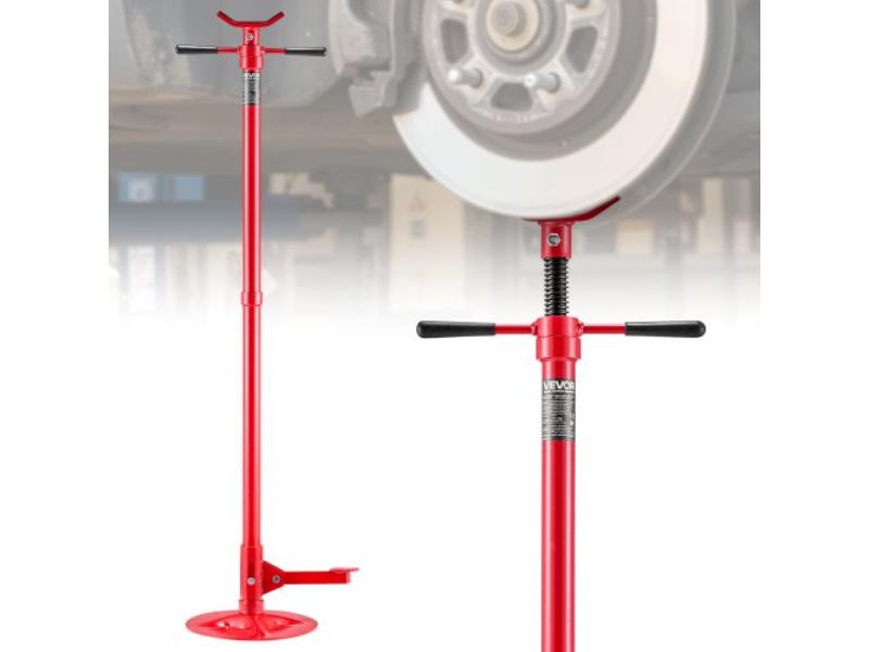 Underhoist Support Stand - 0.75 Ton Capacity - Lifting from 51.97 in. to 80 in. - Bearing Mounted Spin Handle - ft. Pedal - 12 in. Diameter Base