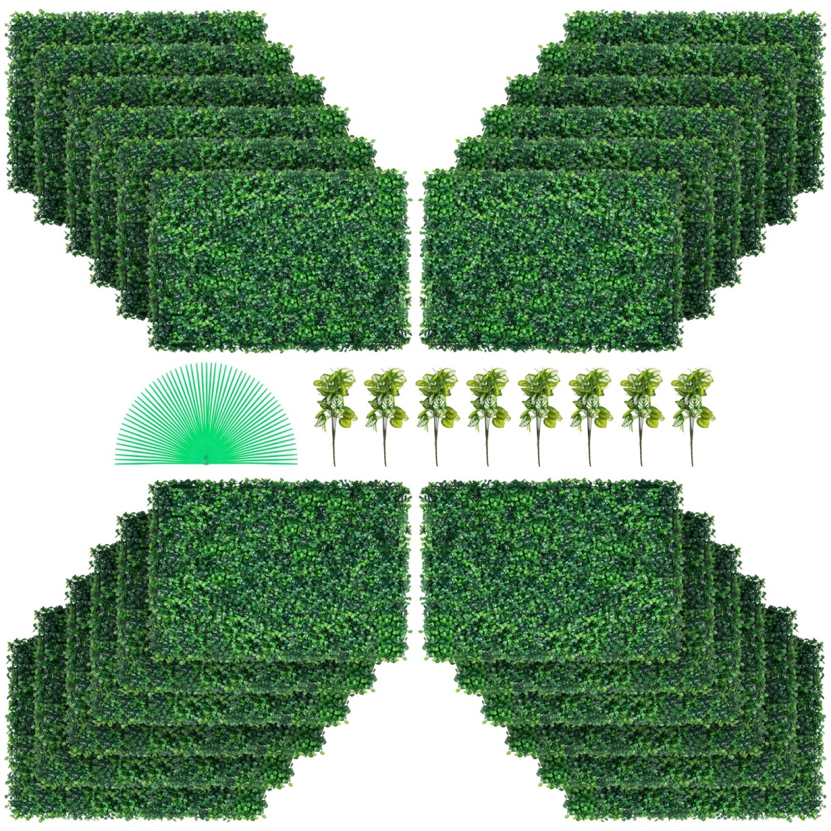 24 x 16 in. UV Artificial Boxwood Panel, 24 Piece