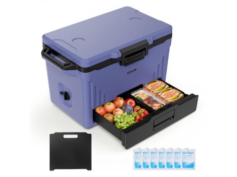 Hard Cooler - 50 qt. Portable Cooler - Leak-Resistant Coolbox Keeps Contents Cool for 48 Hours - Insulated Chests for Camping - Concerts & Sports