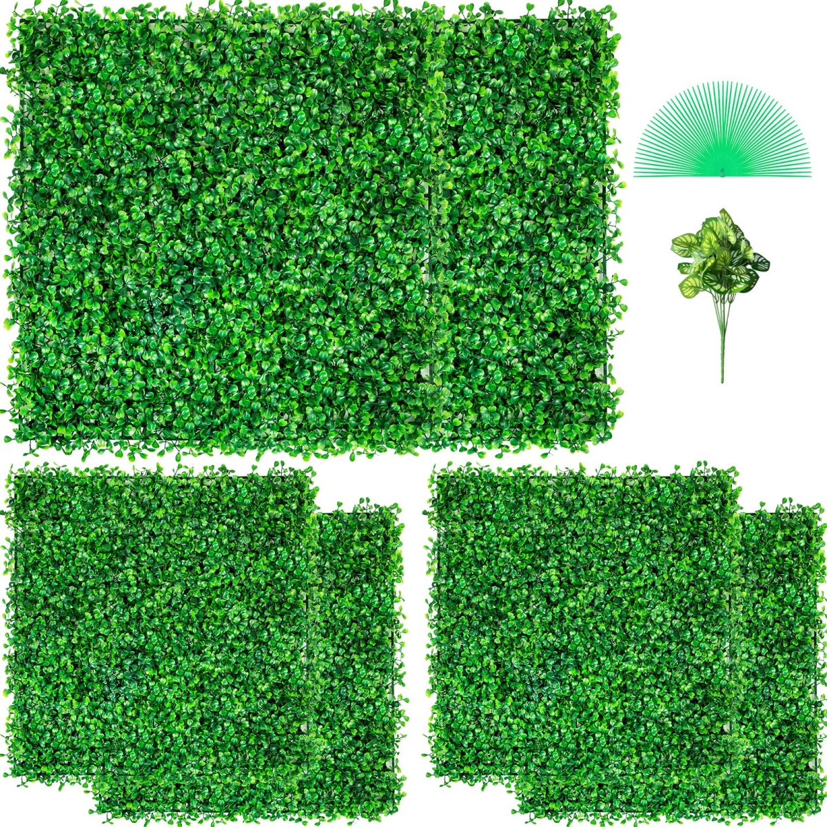 20 x 20 in. UV Artificial Boxwood Panel, 6 Piece